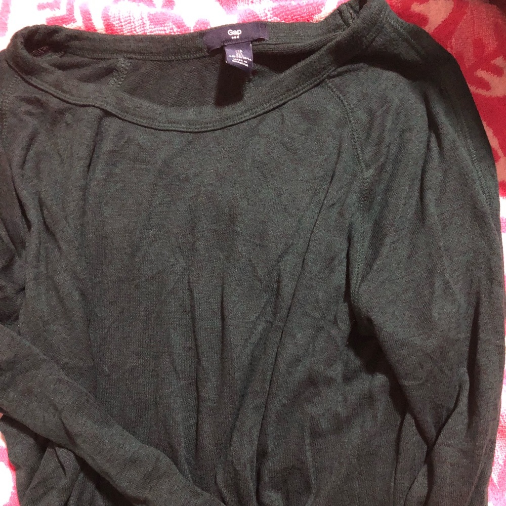 Gap dark green comfy Crew sweater